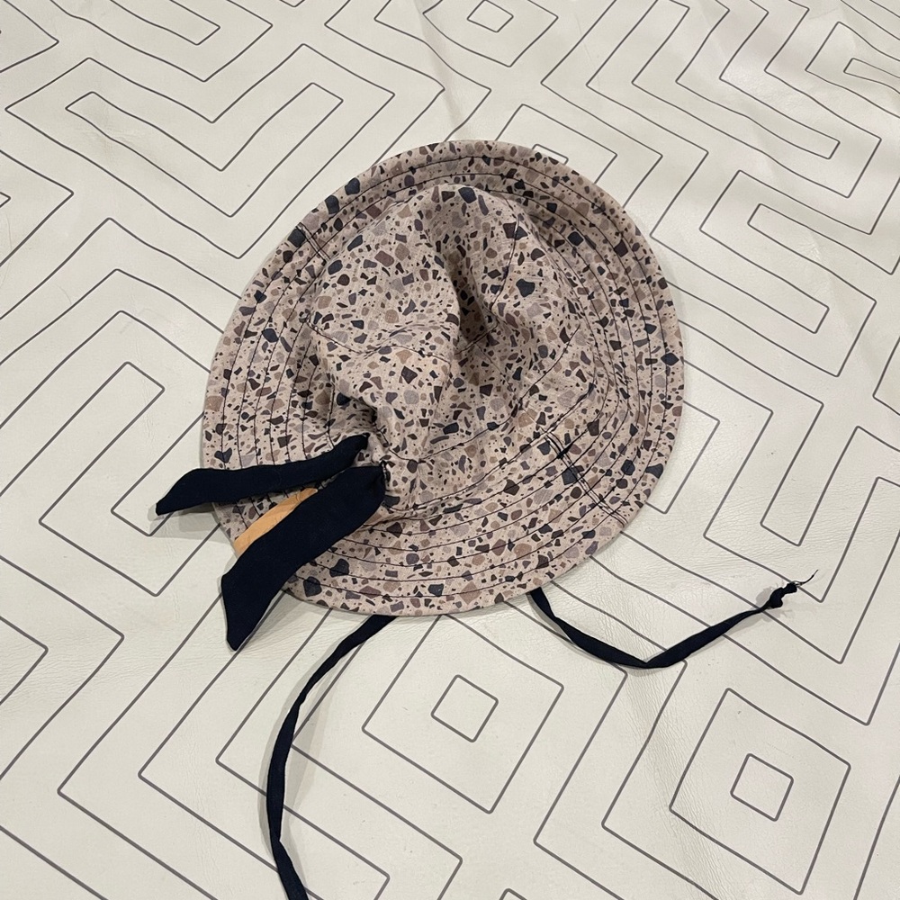 Beige Pattern Sun Hat